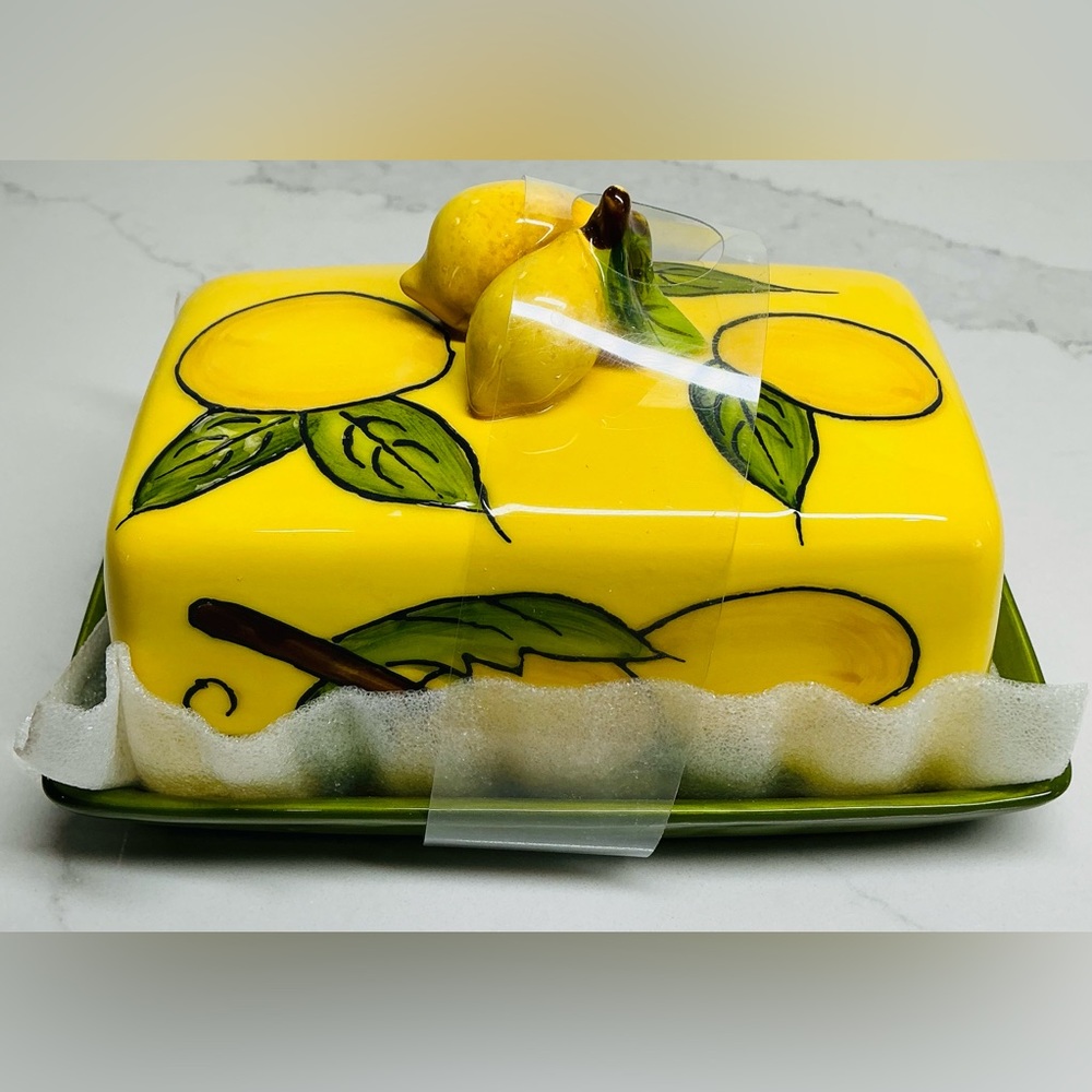 Lemon Butter Dish, Multicolor New